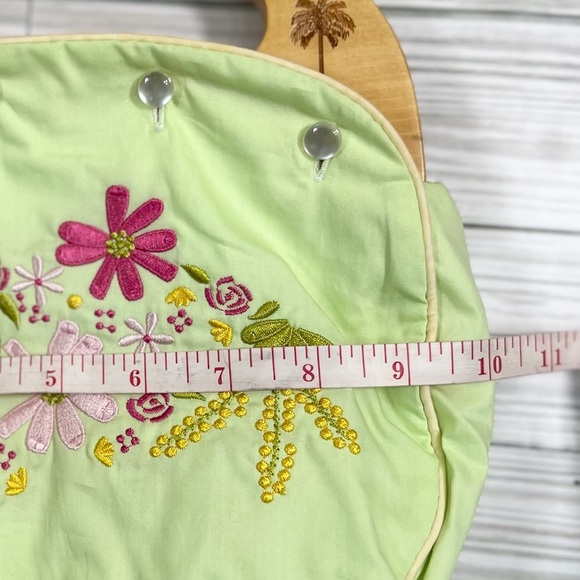 LILLY PULITZER Bermuda Hand Bag Purse Reversible Boho Embroidered Floral Eyelet - Picture 13 of 14